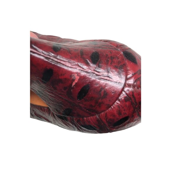 90’s Kenneth Cole Croc N Roll Square Toe Leather Pumps Heels 8M Brazil - Picture 5 of 7